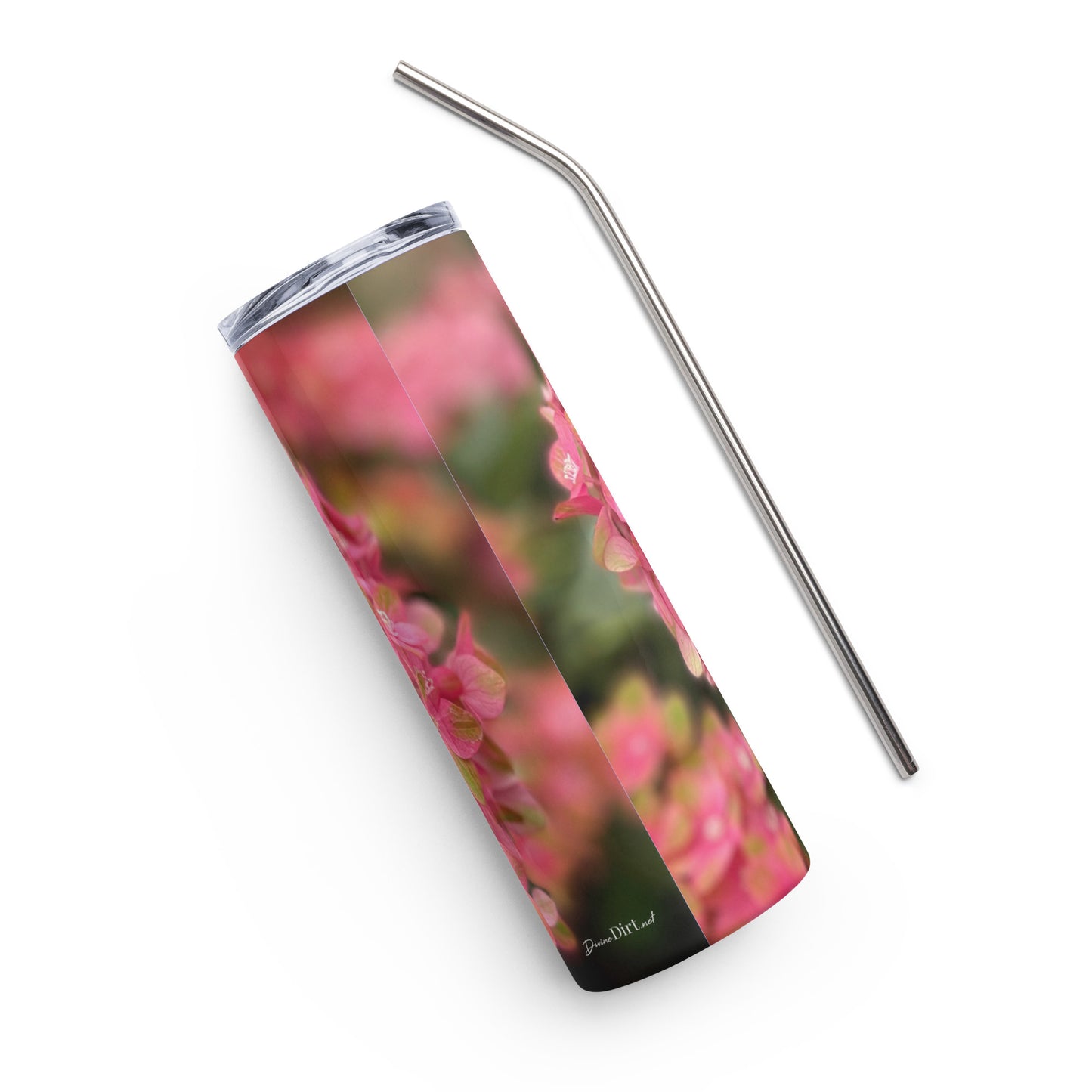 Pink Hydrangea Stainless steel tumbler