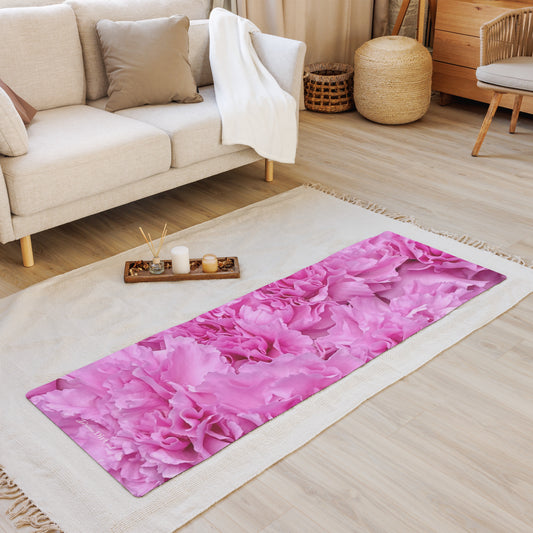Pink Carnations Yoga mat