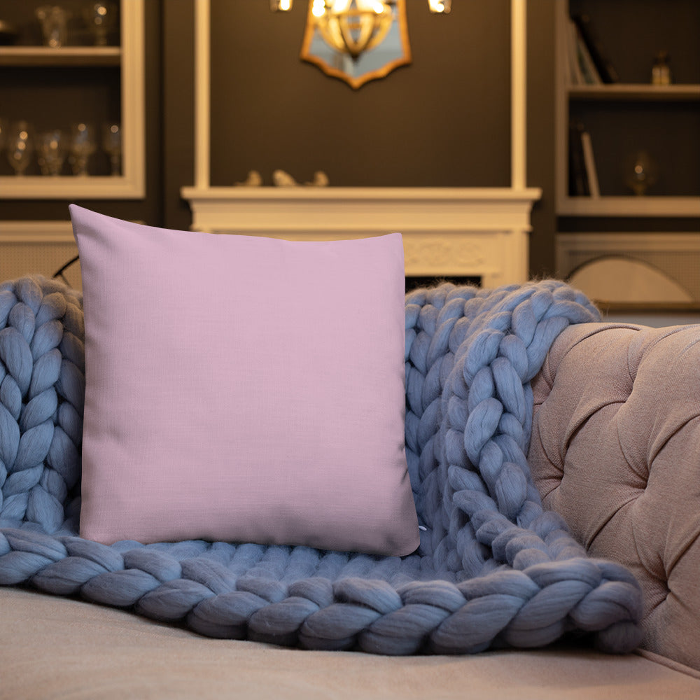 Pink Mandevilla Premium Pillow with Pink Back