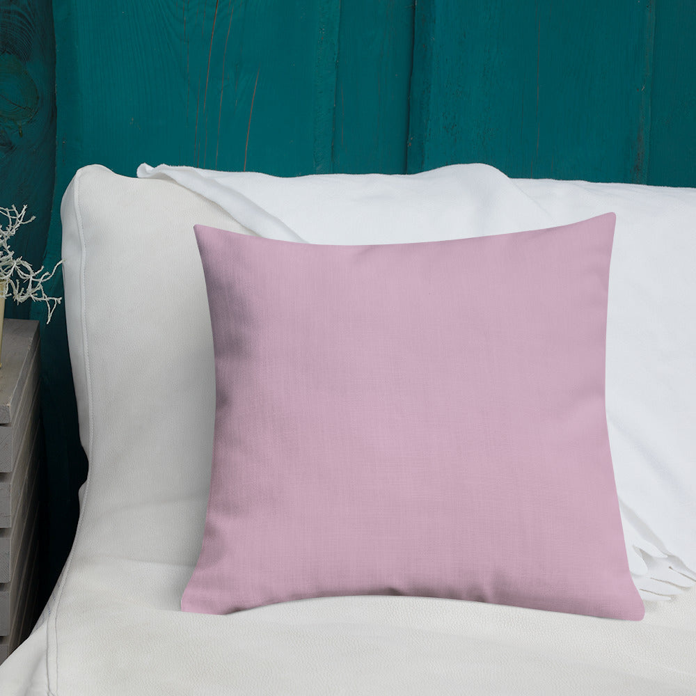 Pink Mandevilla Premium Pillow with Pink Back