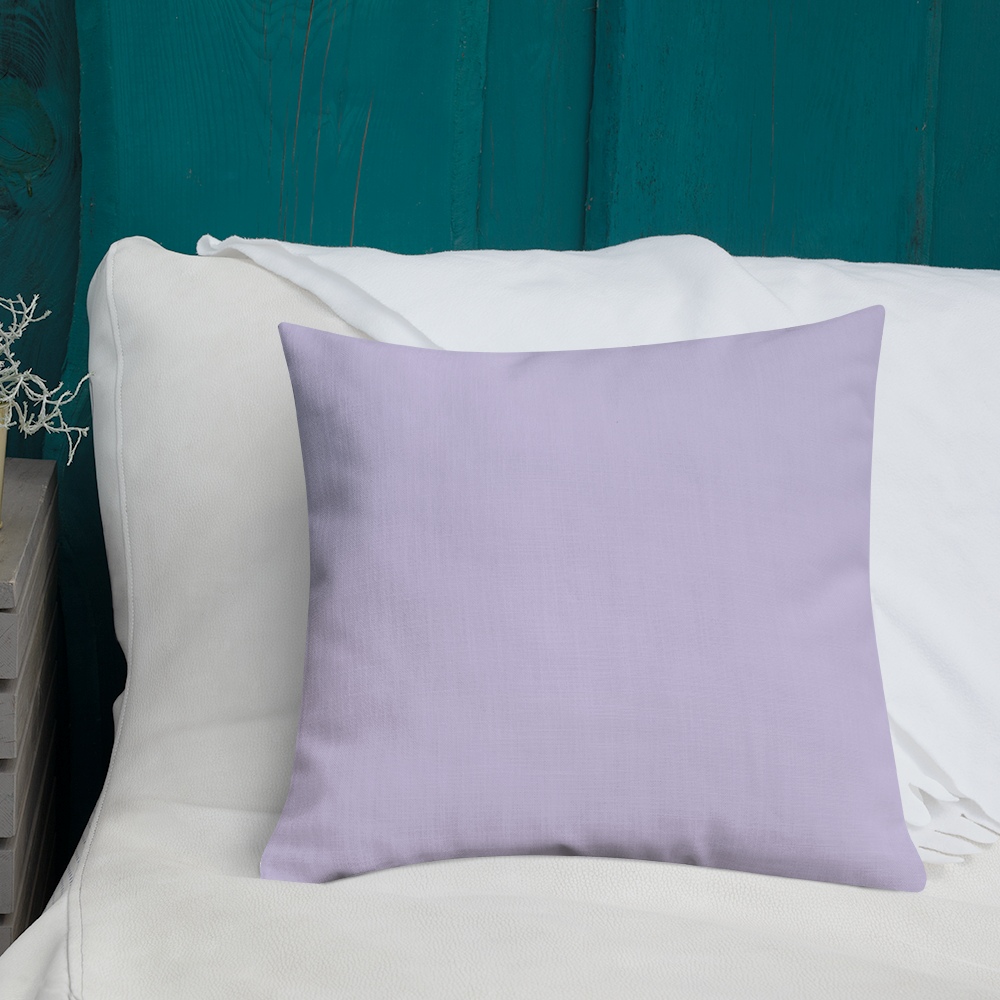 Purple Petunias Premium Pillow 'Count Your Blessings'