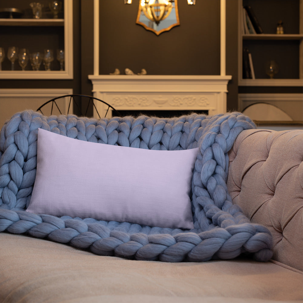Purple Clematis Premium Pillow with Light Purple Back