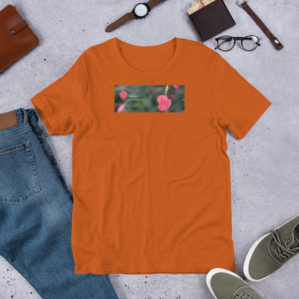 Pink Turk's Cap "Believe in your truest self" Short-Sleeve Unisex Premium T-Shirt - Bella + Canvas 3001