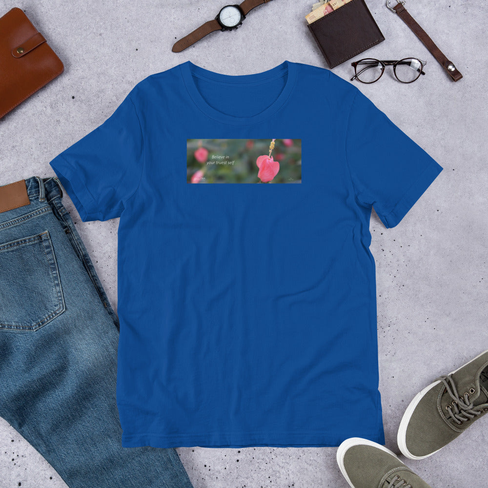 Pink Turk's Cap "Believe in your truest self" Short-Sleeve Unisex Premium T-Shirt - Bella + Canvas 3001