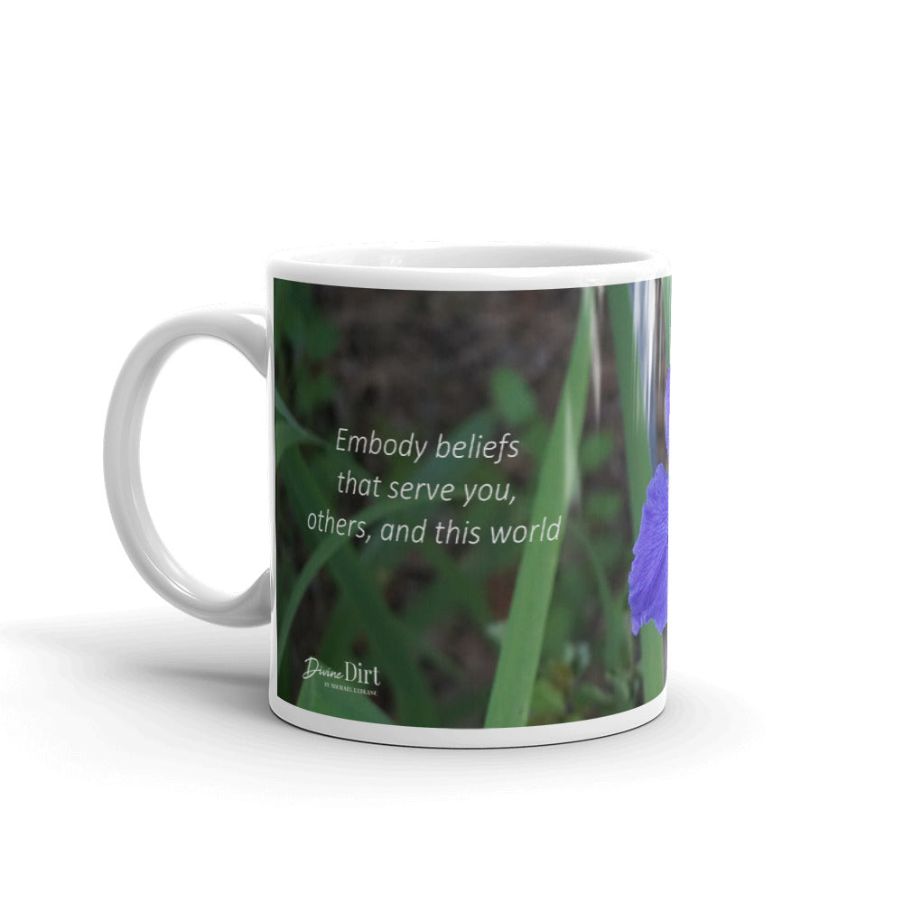 Purple Louisiana Iris. "Embody beliefs that serve you, others, and this world"