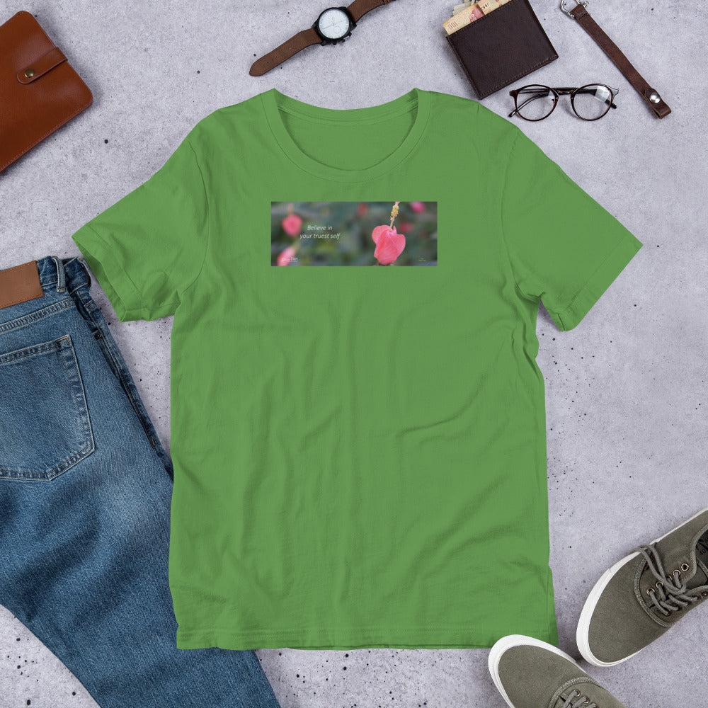 Pink Turk's Cap "Believe in your truest self" Short-Sleeve Unisex Premium T-Shirt - Bella + Canvas 3001
