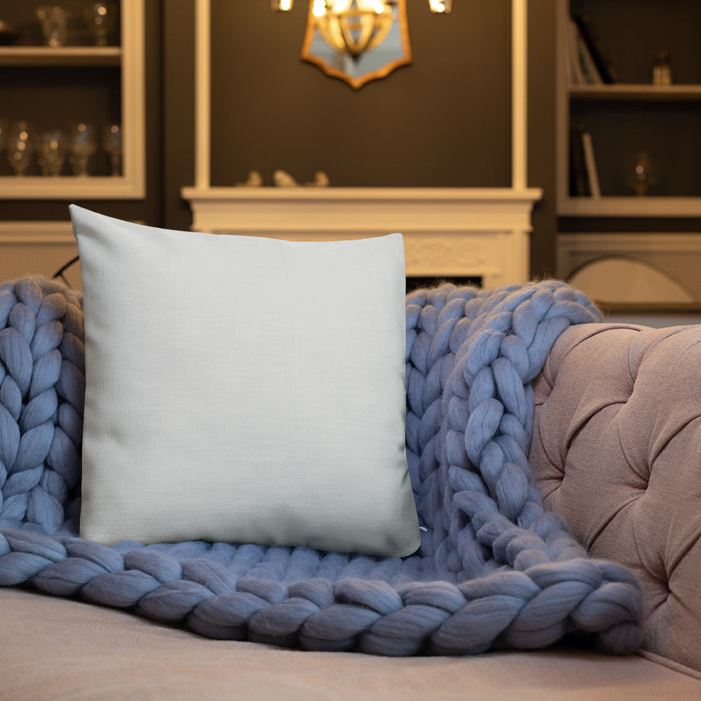 Belindabella Rose "Purple Prince" Premium Pillow-Light Grey back
