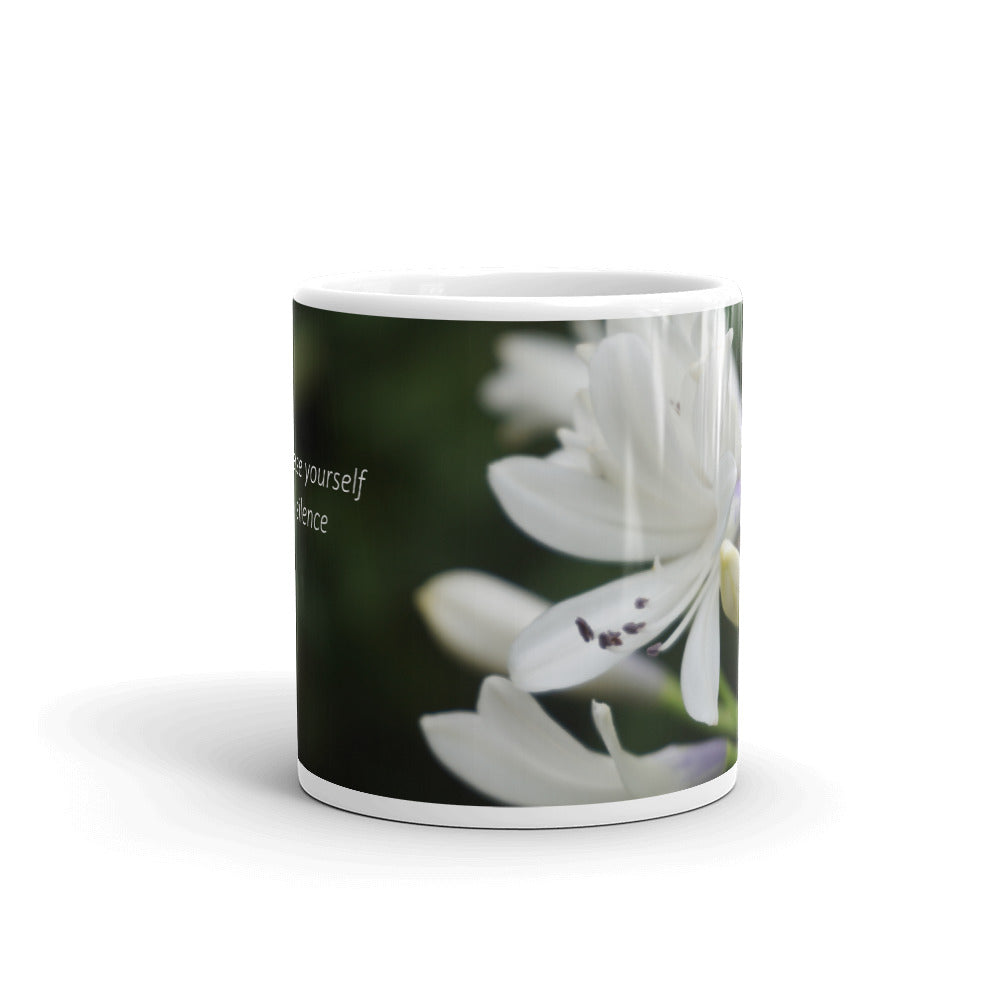 White Agapanthus. "Immerse yourself in silence"