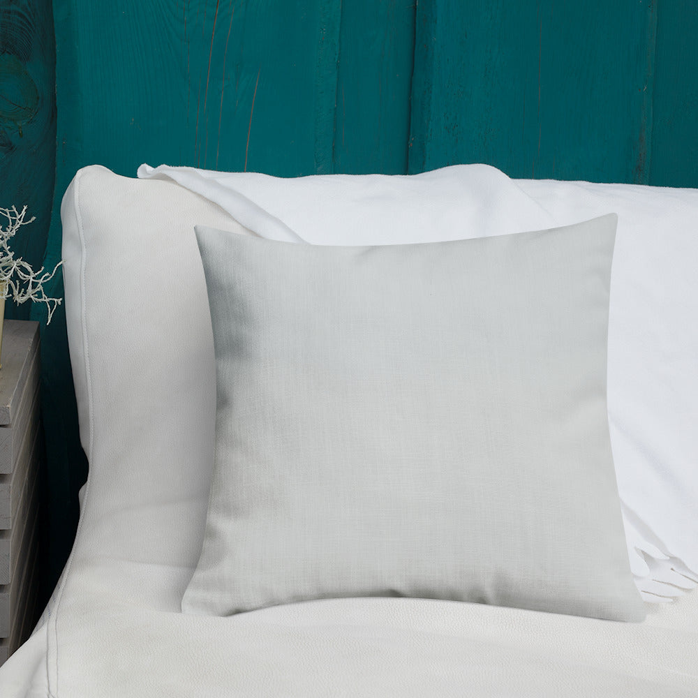 Belindabella Rose "Purple Prince" Premium Pillow-Light Grey back
