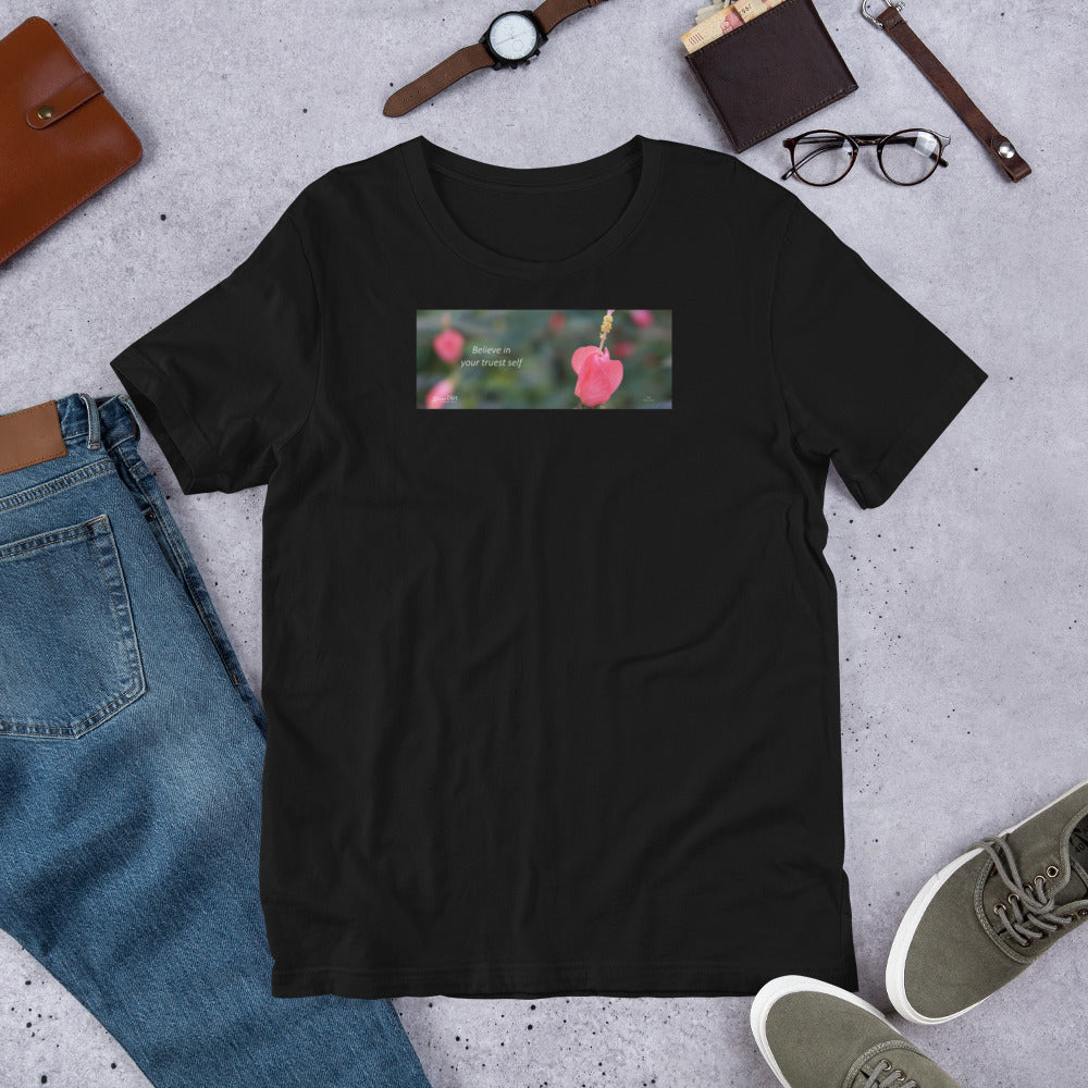 Pink Turk's Cap "Believe in your truest self" Short-Sleeve Unisex Premium T-Shirt - Bella + Canvas 3001