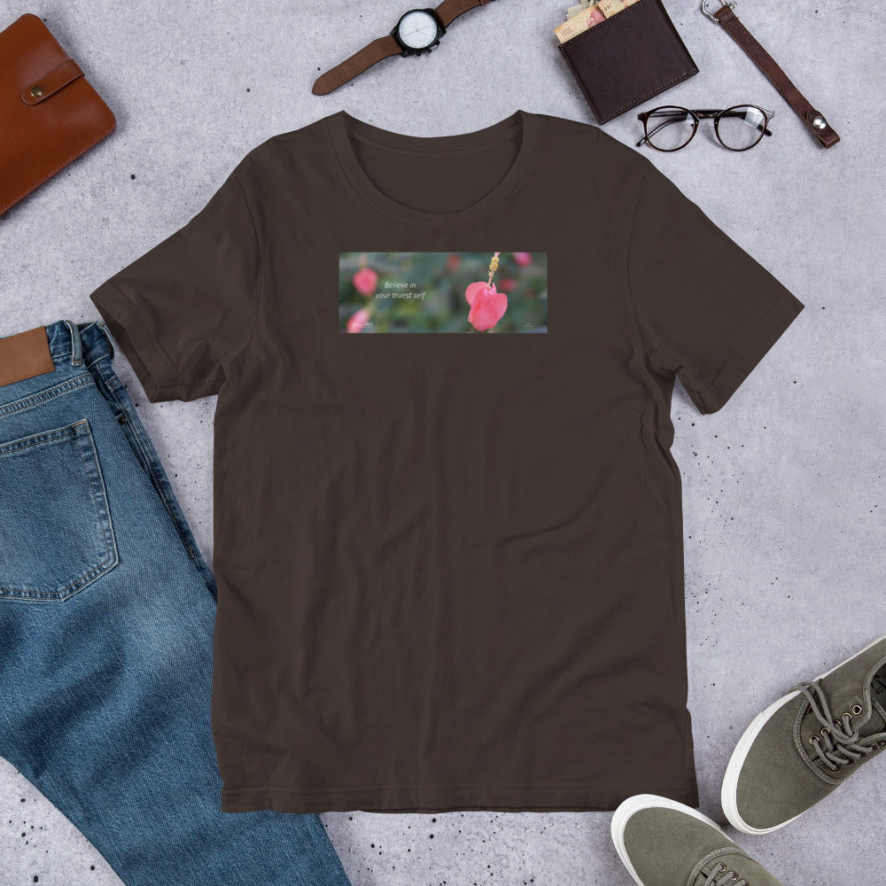Pink Turk's Cap "Believe in your truest self" Short-Sleeve Unisex Premium T-Shirt - Bella + Canvas 3001