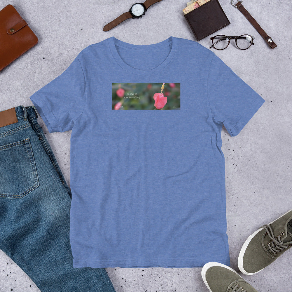Pink Turk's Cap "Believe in your truest self" Short-Sleeve Unisex Premium T-Shirt - Bella + Canvas 3001