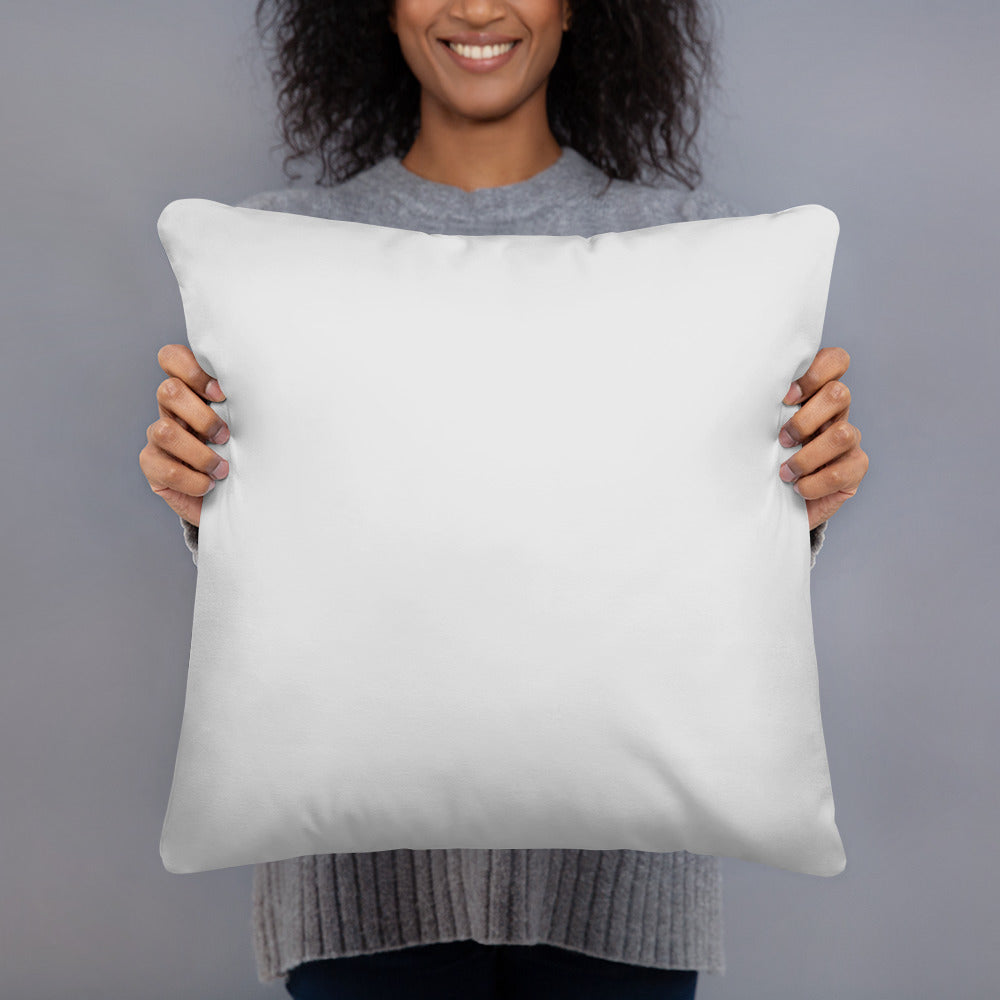 Brazilian Iris Standard Pillow with Light Grey Back