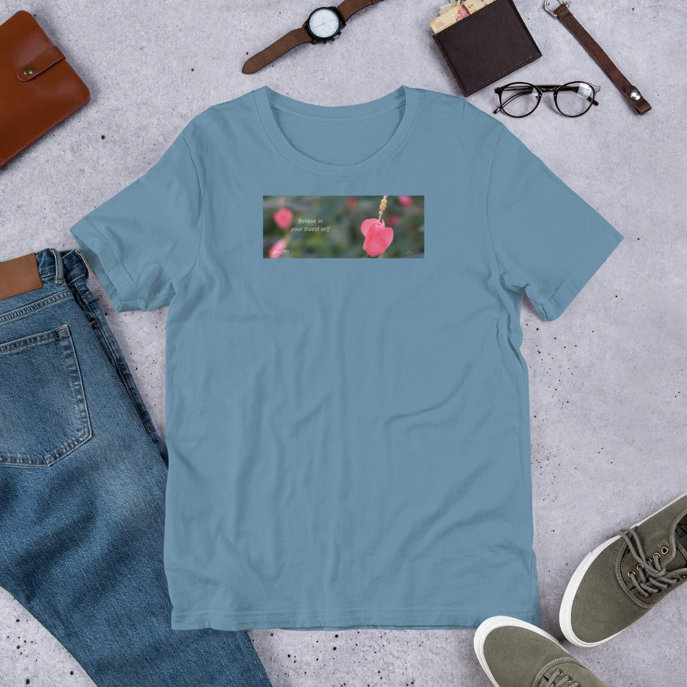 Pink Turk's Cap "Believe in your truest self" Short-Sleeve Unisex Premium T-Shirt - Bella + Canvas 3001
