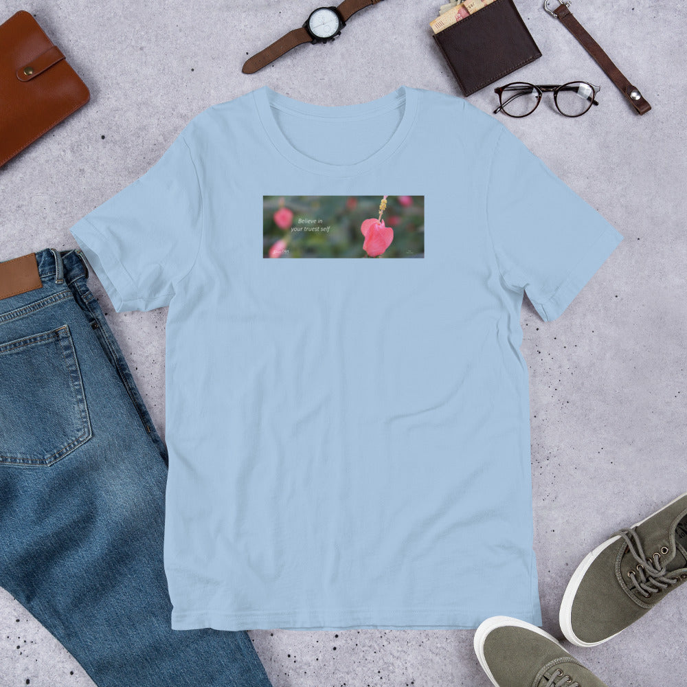 Pink Turk's Cap "Believe in your truest self" Short-Sleeve Unisex Premium T-Shirt - Bella + Canvas 3001