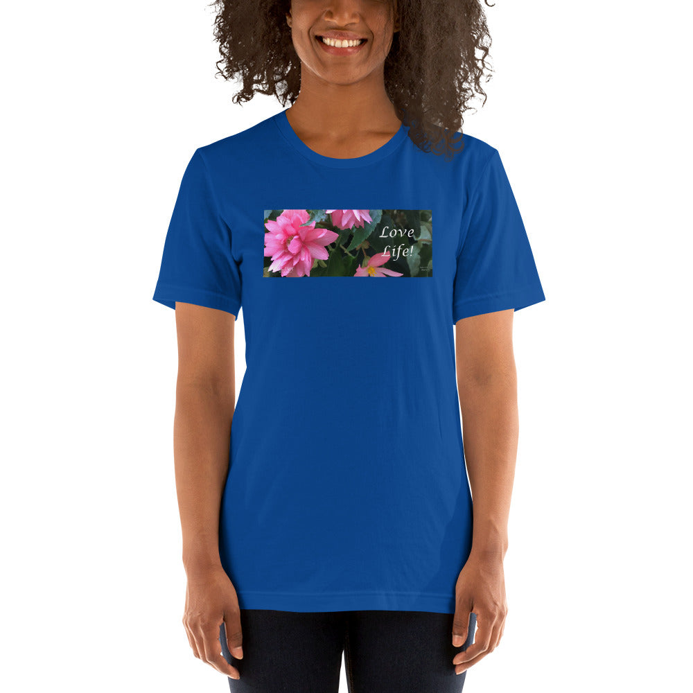 Love Life! Funky Pink Begonia Short-Sleeve T-Shirt