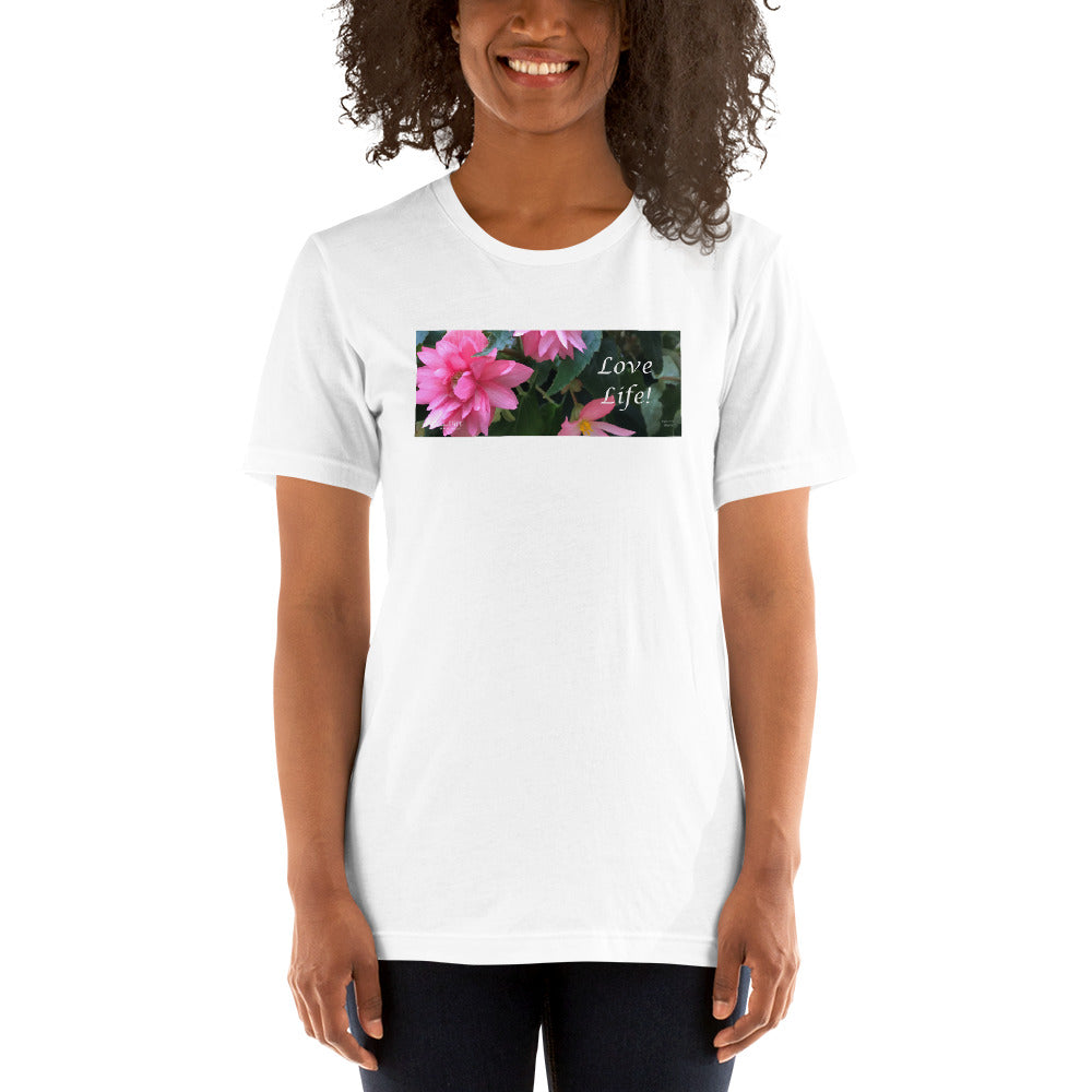 Love Life! Funky Pink Begonia Short-Sleeve T-Shirt