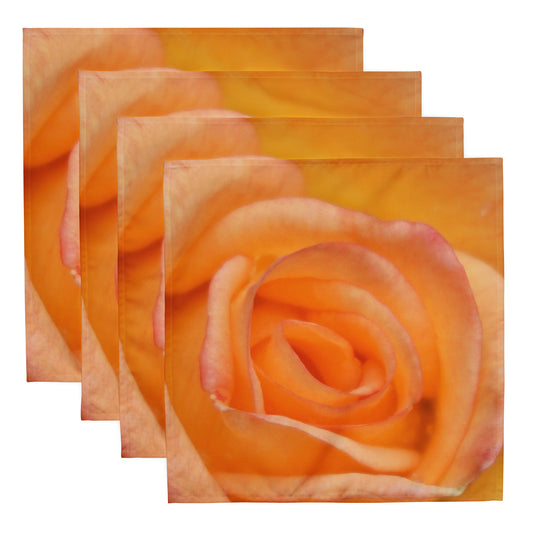 Orange Rose Cloth napkin set