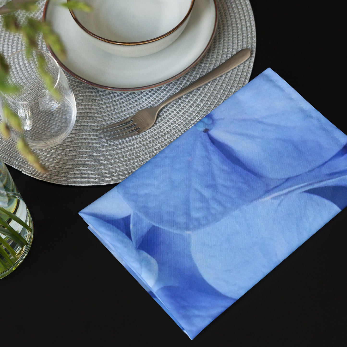 Blue Hydrangea Cloth napkin set