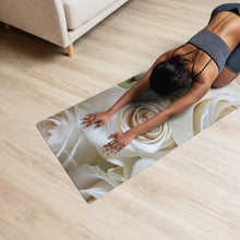 Load image into Gallery viewer, White Roses Yoga mat

