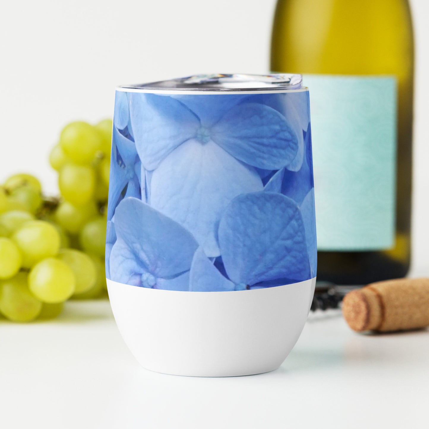 Blue Hydrangea Wine tumbler
