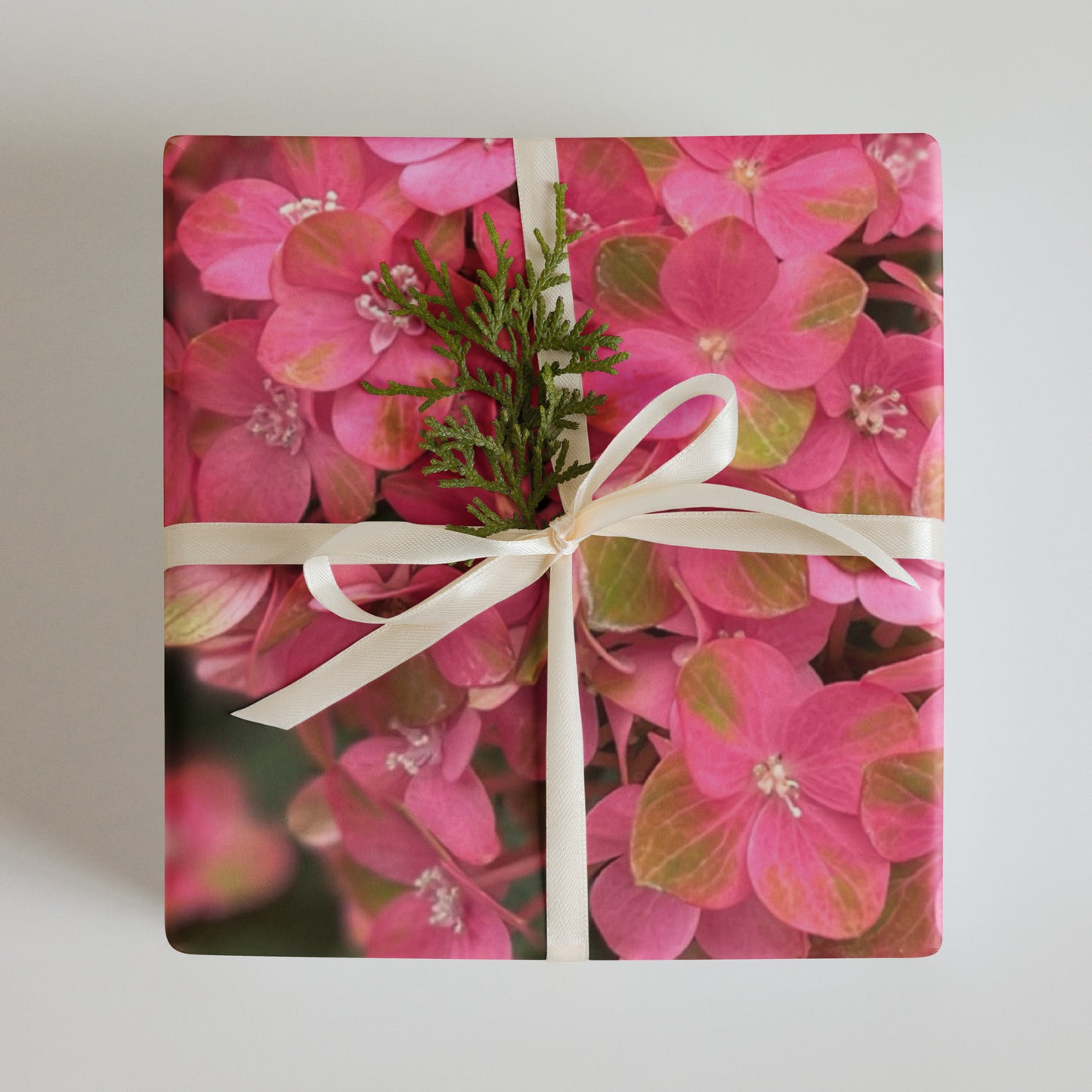 Pink Hydrangea Wrapping paper sheets