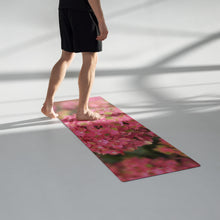 Load image into Gallery viewer, Pink Hydrangeas Yoga mat
