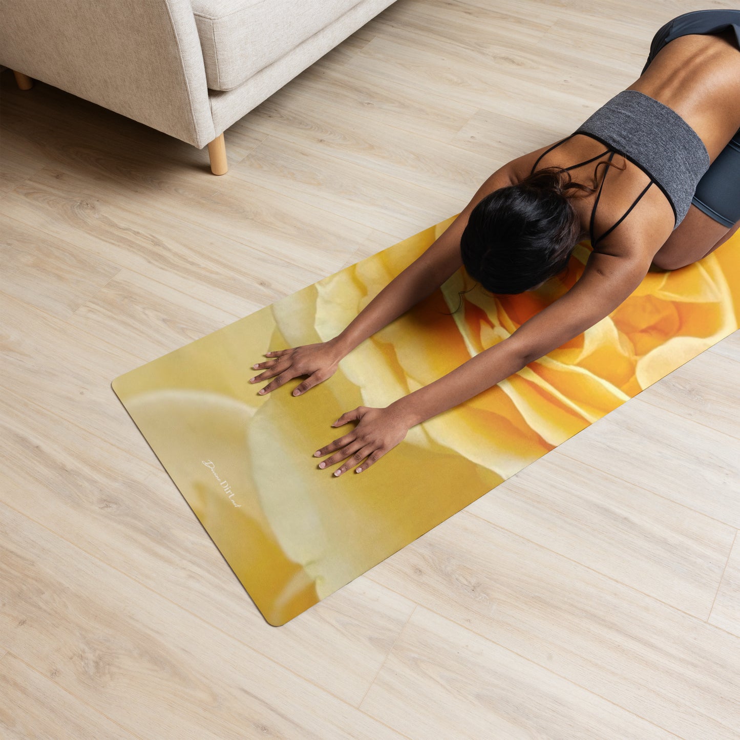 Yellow Rose Yoga mat