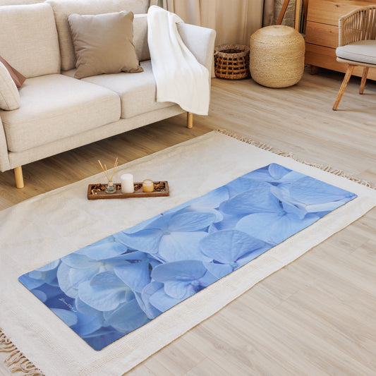 Blue Hydrangea Yoga mat