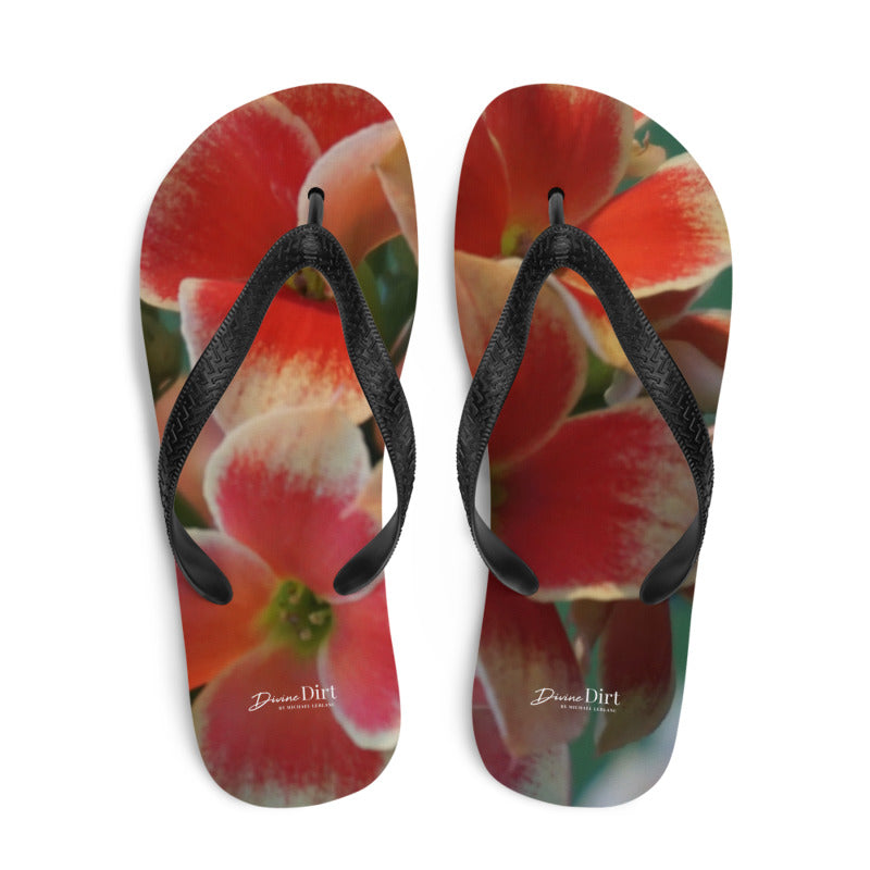 Orange Kalanchoe Flip-Flops.  'You are whole, complete and limitless'