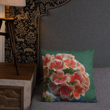 Load image into Gallery viewer, Orange Kalanchoe Premium Pillow with White Back
