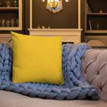 Load image into Gallery viewer, Burnt Orange Day Lilies Premium Pillow with Yellow/Gold Back
