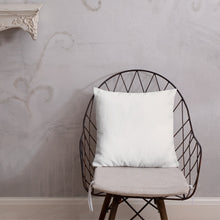 Load image into Gallery viewer, White Camellia Premium Pillow with White Back
