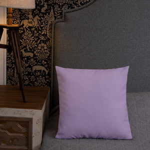 Purple Petunias Premium Pillow with light purple back