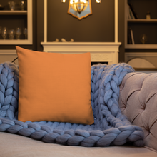 Load image into Gallery viewer, Orange Star Premium Pillow with Orange back
