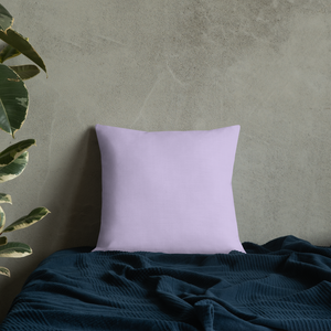 Purple Petunias Premium Pillow with light purple back