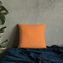 Load image into Gallery viewer, Orange Star Premium Pillow with Orange back
