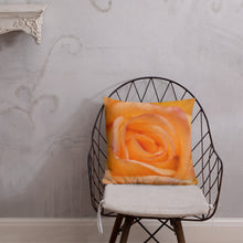 Load image into Gallery viewer, Rose Orange Delight Premium Pillow with White Back
