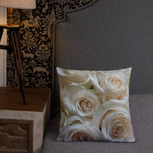 Load image into Gallery viewer, White roses Premium Pillow
