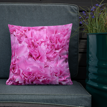 Load image into Gallery viewer, Pink Carnations Premium Pillow 18x18
