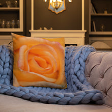 Load image into Gallery viewer, Rose Orange Delight Premium Pillow with White Back
