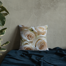 Load image into Gallery viewer, White roses Premium Pillow
