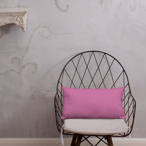 Pink Begonia Premium Pillow with Pink Back