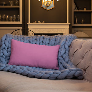 Pink Begonia Premium Pillow with Pink Back