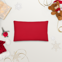 Load image into Gallery viewer, Merry Christmas Premium Pillow with Red Back
