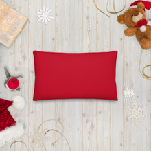 Load image into Gallery viewer, Merry Christmas Premium Pillow with Red Back
