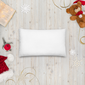 Merry Christmas Premium Pillow with White Back