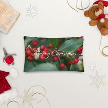 Load image into Gallery viewer, Merry Christmas Premium Pillow with Red Back
