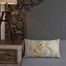 Load image into Gallery viewer, White Gardenia Premium Pillow with White Back
