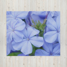 Load image into Gallery viewer, Blue Plumbago Throw Blanket
